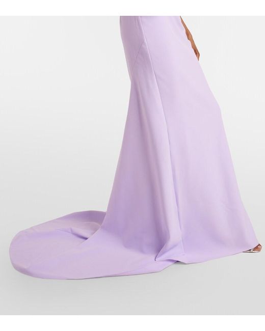 Safiyaa Purple Sofie Crepe Gown