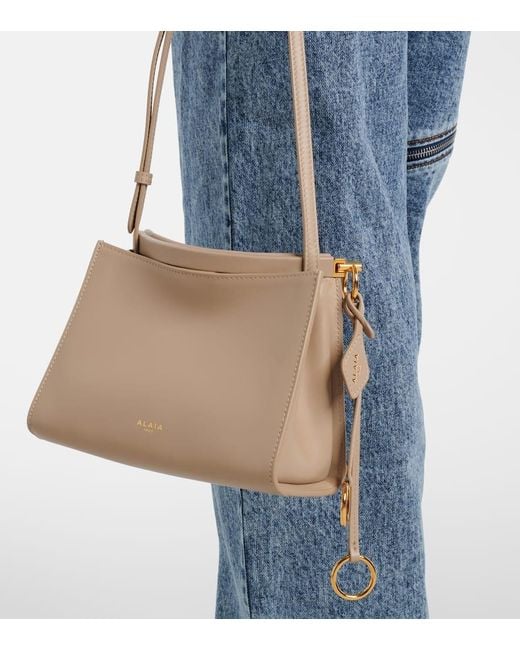 Alaïa Natural Le Click Small Leather Shoulder Bag