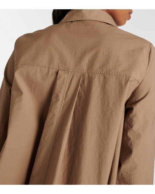 Robe chemise en coton melange Loewe en coloris Brown