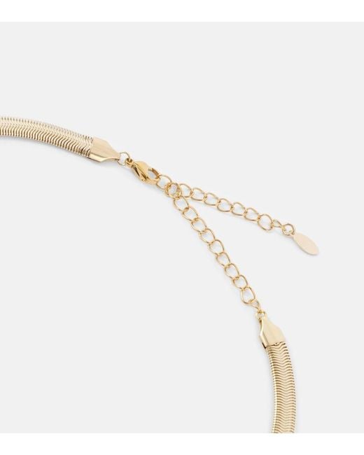 Magda Butrym Metallic Floral Crystal-Embellished Pendant Necklace