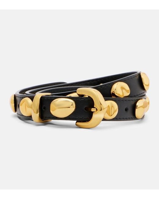 Amanu Black Vaal Embellished Leather Belt