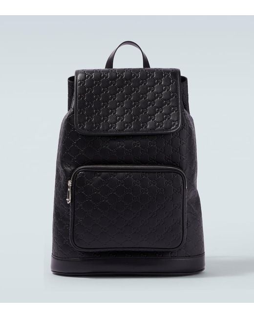 Gucci Rucksack Gg Medium Aus Leder in Black für Herren