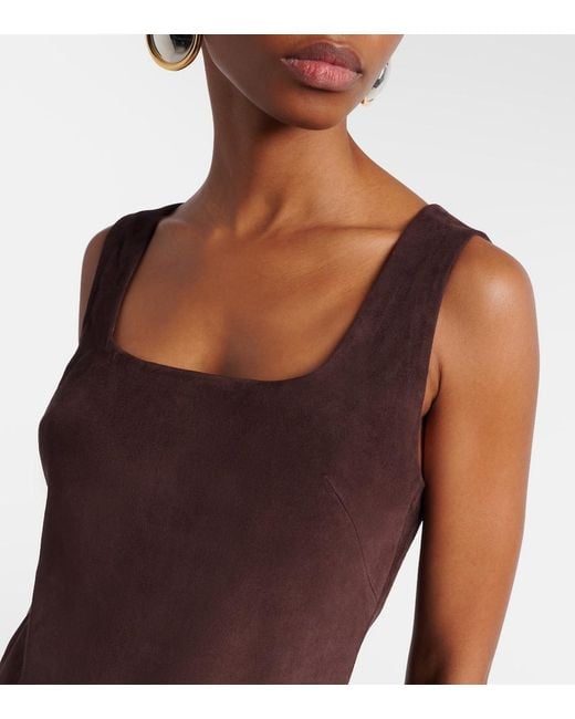 Stouls Brown Edie Suede Tank Top