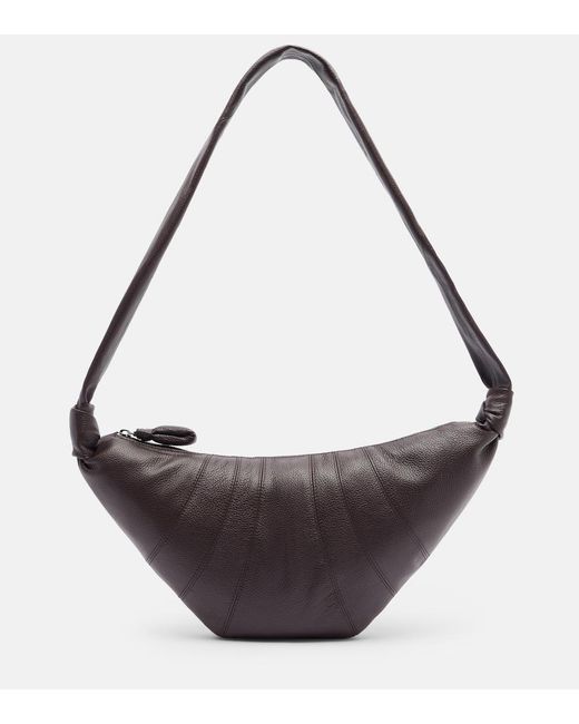Lemaire Metallic Croissant Medium Leather Shoulder Bag
