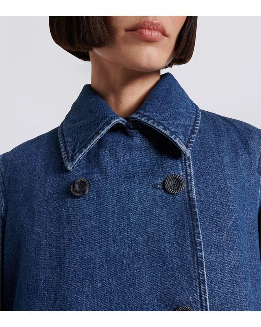 Altuzarra Blue Hayden Double-Breasted Denim Jacket
