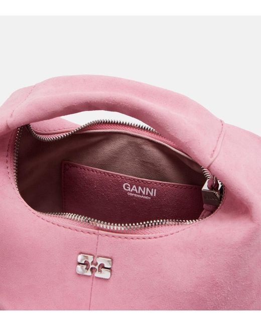 Ganni Pink Mini Top-Handle Bag