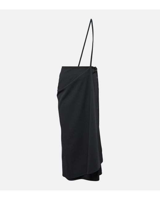 Lemaire Black Virgin Wool Wrap Skirt