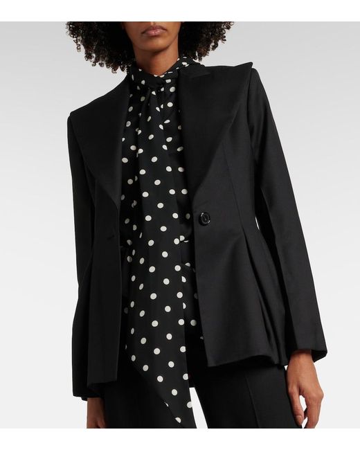 Nina Ricci Black Wool Gabardine Blazer