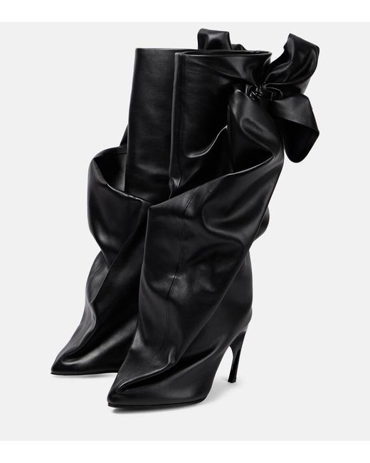 Stivali in pelle di Alexander McQueen in Black