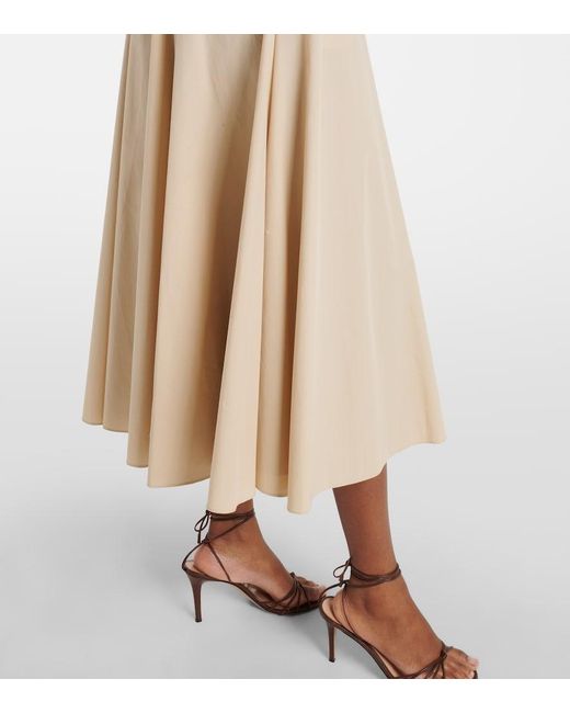 Tory Burch Natural Belted Cotton-Blend Shirt Dress