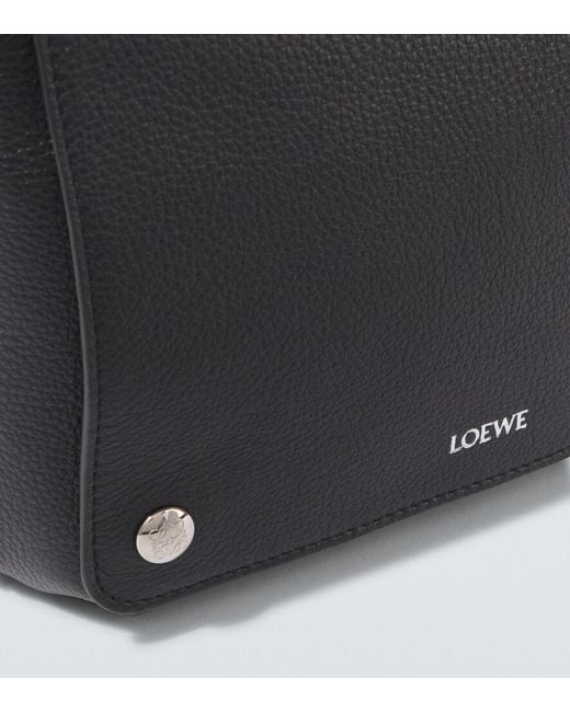 Loewe Black Pebble Medium Leather Shoulder Bag for men