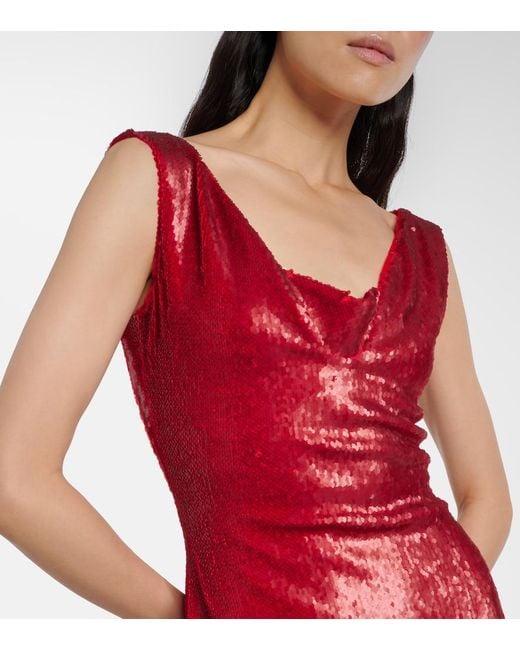 emilia wickstead sequin dress Leoni Evening Dress In Clear & White Sequins