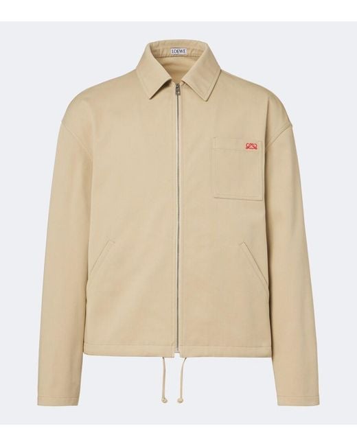 Loewe Natural Cotton Twill Jacket for men