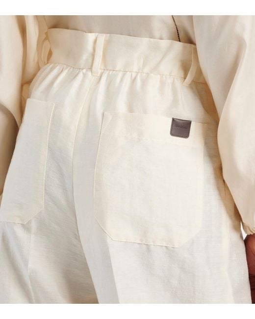 Max Mara White Efedra High-Rise Straight Pants