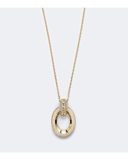 Messika White Groove 18Kt Pendant Necklace With Diamonds
