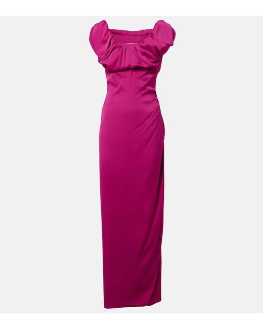 Vivienne Westwood Purple Long Ginnie Amber Draped Maxi Dress