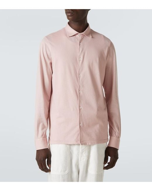 Camicia Jason di Fedeli in Pink da Uomo