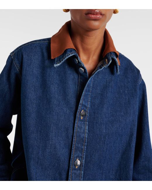 Plan C Blue Denim Shirt