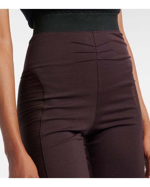 The Attico Purple Paneled Leggings