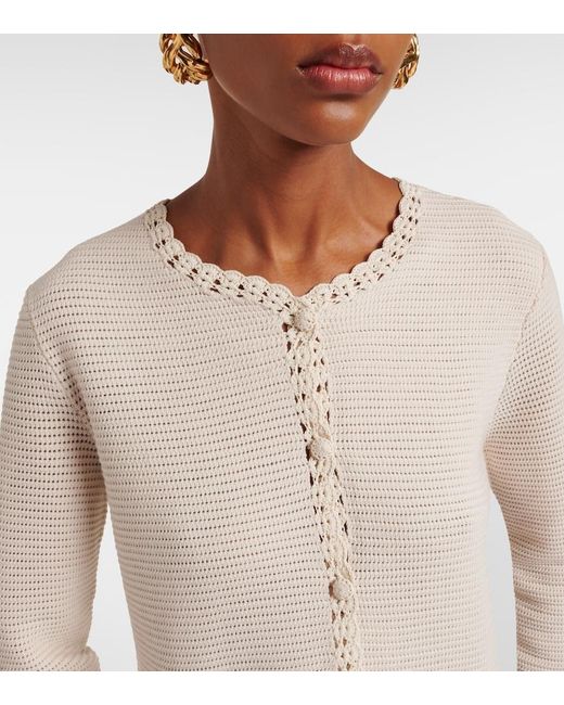 FRAME Natural Crochet-Trimmed Wool-Blend Jacket