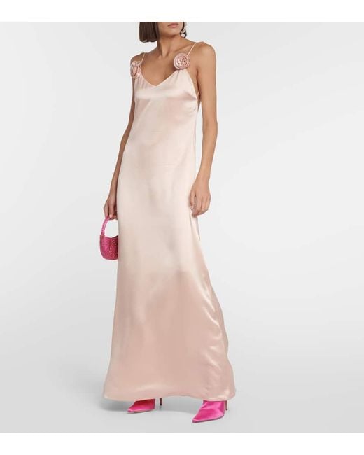 Bottes Chaussettes En Satin Magda Butrym en coloris Pink