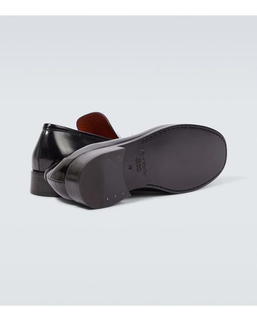 Acne Black Leather Loafers for men