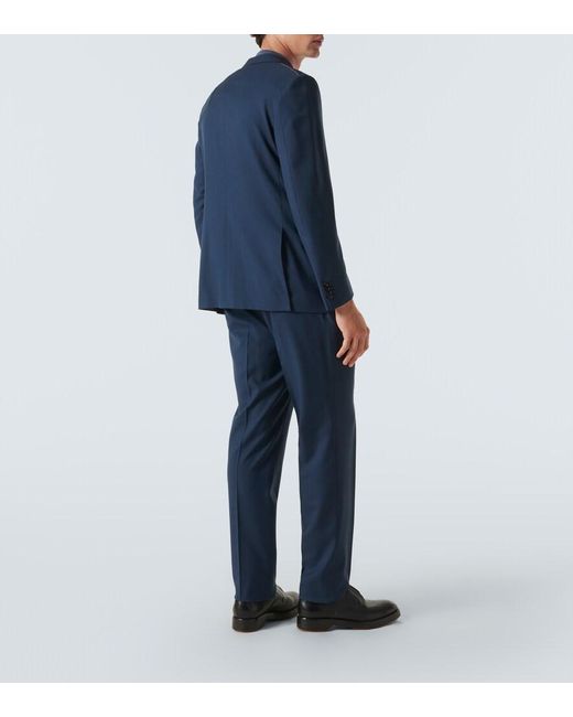 Zegna Blue Wool Suit for men