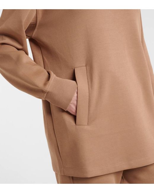 Max Mara Natural Bestickter Hoodie Aus Einem Baumwollgemisch