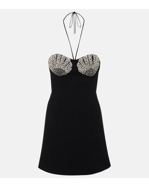Rebecca Vallance Black Cordelia Embellished Minidress