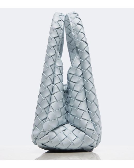 Bottega Veneta Blue Campana Mini Leather Shoulder Bag