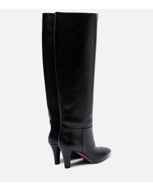 Paris Texas Black Elsa Leather Knee-High Boots