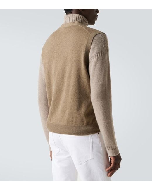 Chaleco De Cachemir Loro Piana de hombre de color Natural
