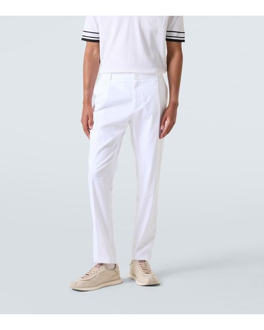 Dolce & Gabbana White Cotton Straight Pants for men