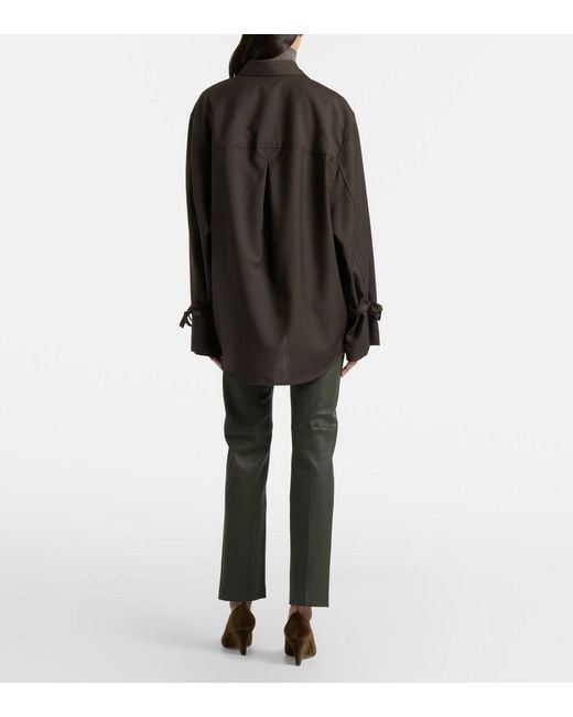 Joseph Green Leather Slim Pants