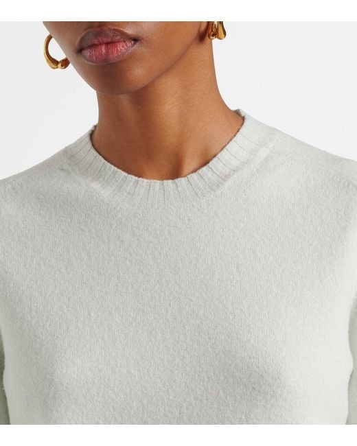 Jil Sander White Wool Sweater