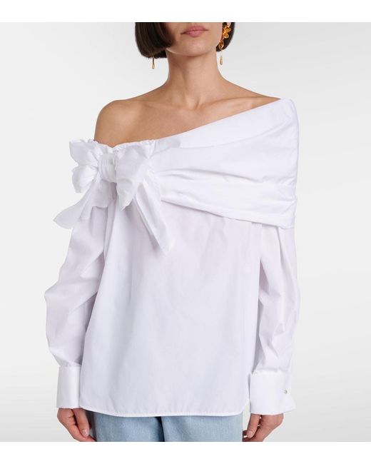 Max Mara White Curvone Cotton Blouse