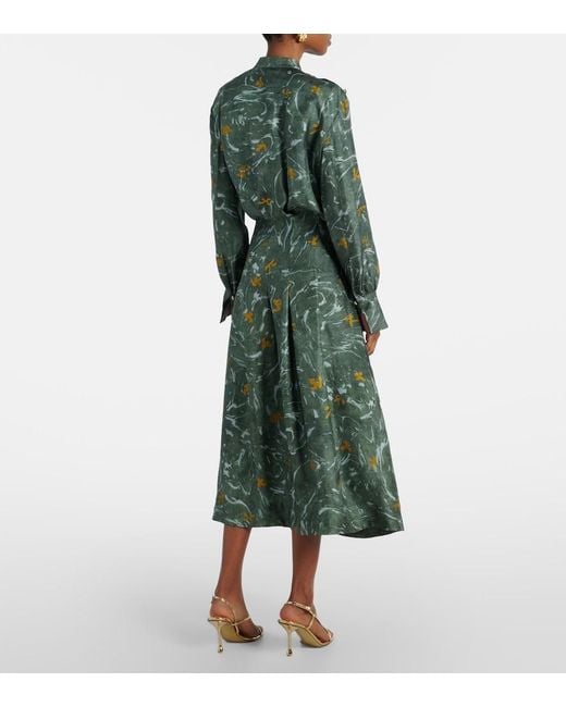 Altuzarra Green Felicia Studded Silk Maxi Dress
