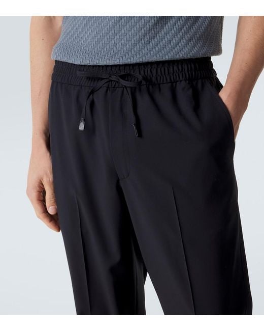 Brioni Blue Asolo Wool Straight Pants for men