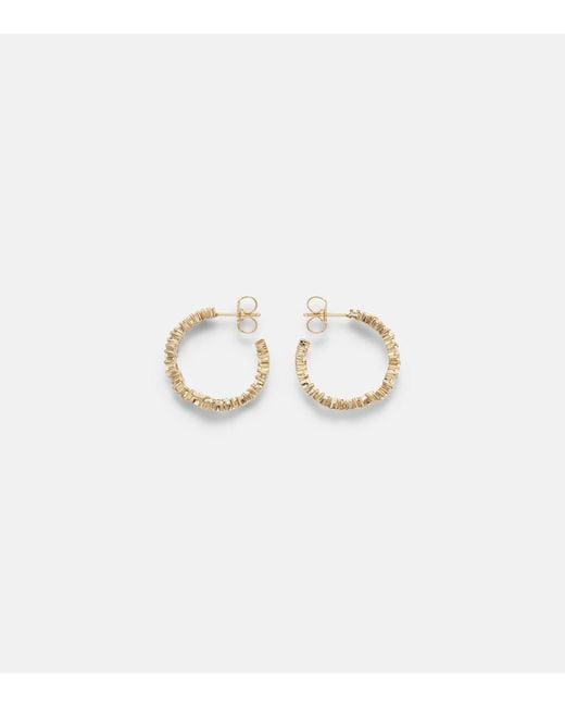 Sydney Evan White 14Kt Hoop Earrings With Diamonds