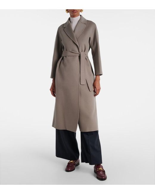 Max Mara Brown Esturia Virgin Wool Coat
