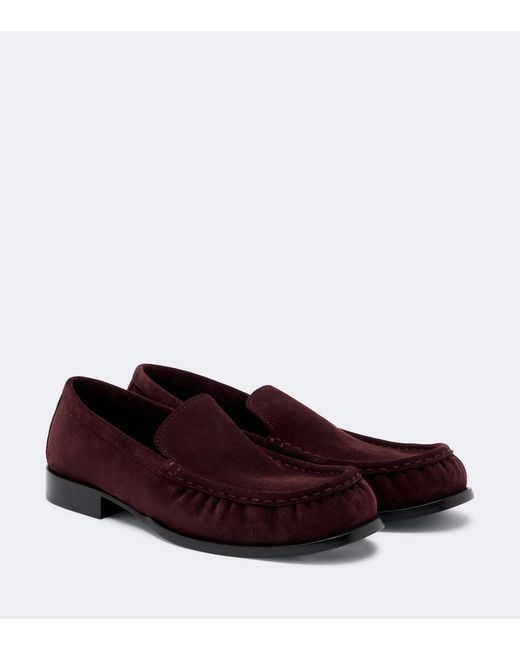 Dries Van Noten Red Suede Loafers
