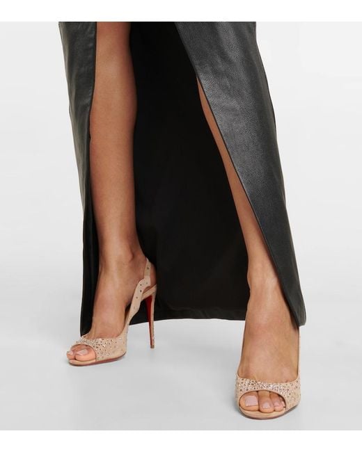 Christian Louboutin Multicolor Nudes Degrachick Suede Sandals