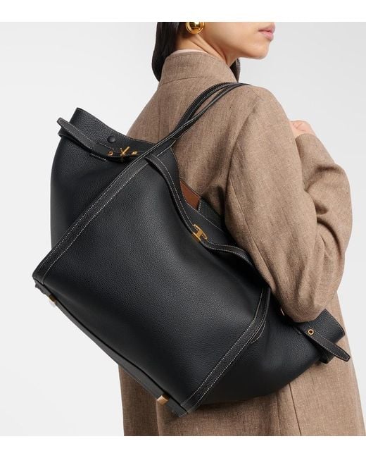 Tod's Black T Timeless Leather Shoulder Bag