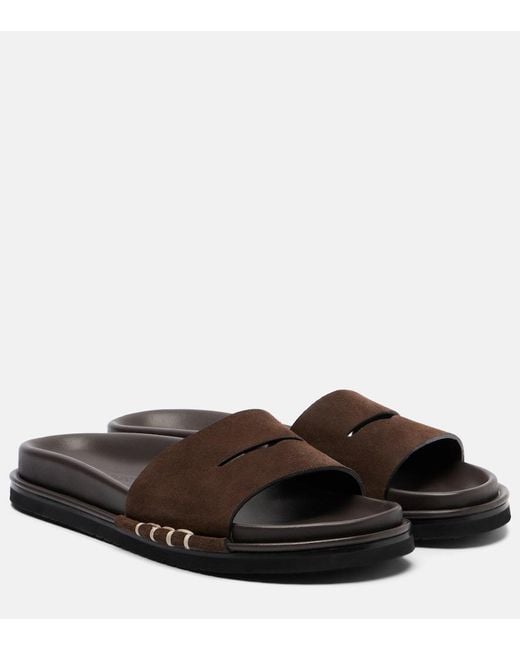 J.W. Anderson Brown Suede Slides