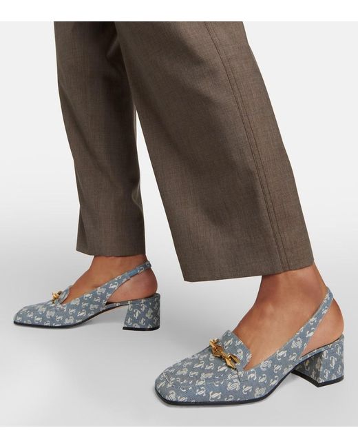 Jimmy Choo Blue Diamond Tilda Denim Slingback Pumps