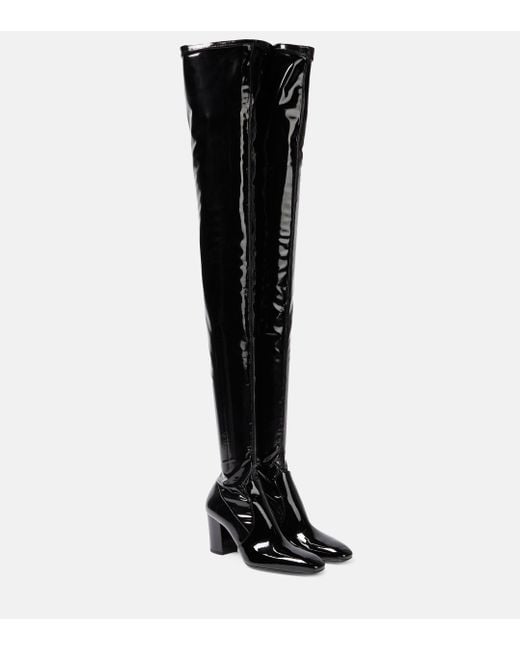 Saint Laurent Black Betty Latex Over-the-knee Boots