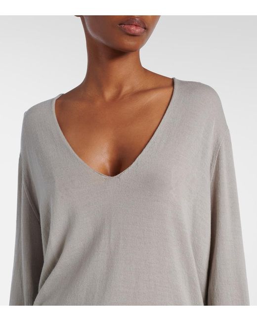 Rick Owens Gray Virgin Wool Sweater