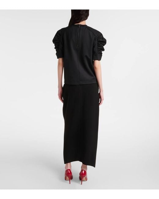 Camiseta Mantide De Jersey Con Logo Max Mara de color Black