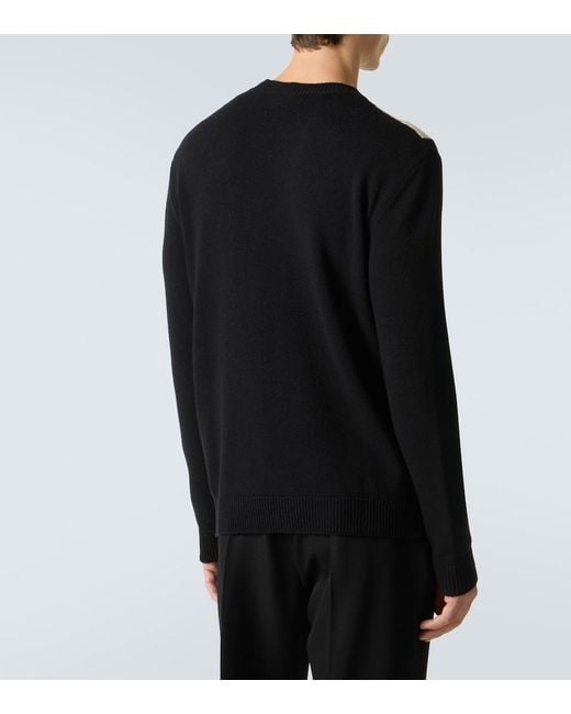 Valentino Black Virgin Wool Sweater for men