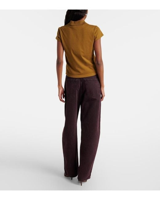 Agolde Blue Sefton High-Rise Barrel-Leg Jeans